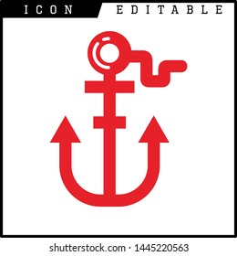anchor icon isolated sign symbol vector illustration - vector 
