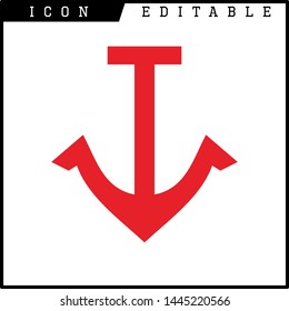anchor icon isolated sign symbol vector illustration - vector 
