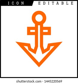 anchor icon isolated sign symbol vector illustration - vector 

