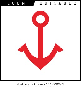 anchor icon isolated sign symbol vector illustration - vector 
