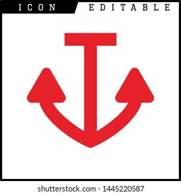 anchor icon isolated sign symbol vector illustration - vector 
