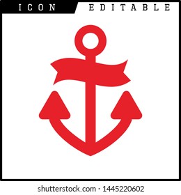 anchor icon isolated sign symbol vector illustration - vector 
