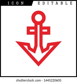 anchor icon isolated sign symbol vector illustration - vector 
