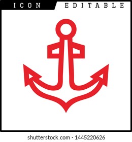 anchor icon isolated sign symbol vector illustration - vector 
