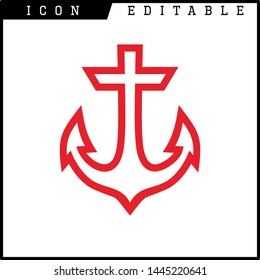 anchor icon isolated sign symbol vector illustration - vector 
