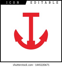 anchor icon isolated sign symbol vector illustration - vector 
