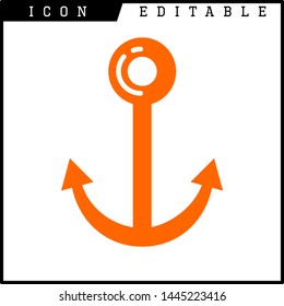 anchor icon isolated sign symbol vector illustration - vector 