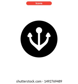 anchor icon isolated sign symbol vector illustration - high quality black style vector icons
