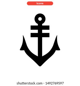 anchor icon isolated sign symbol vector illustration - high quality black style vector icons
