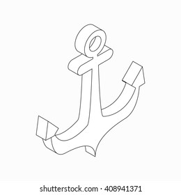 Anchor icon, isometric 3d style