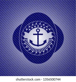 anchor icon with jean texture