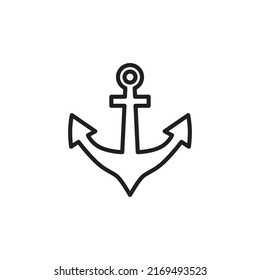 anchor icon. Anchor line design vector