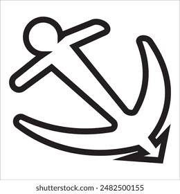 icono de anclaje en estilo de línea
