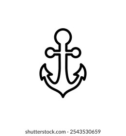 Diseño de logotipo de icono de ancla. Signo de ancla y símbolo. Ancla el icono marino.