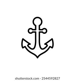 Diseño de logotipo de icono de ancla. Signo de ancla y símbolo. Ancla el icono marino.