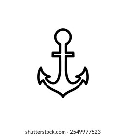 Logo-Design für Ankersymbol. Ankerzeichen und -symbol. Anker Marine Ikone.