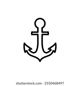 Logo-Design für Ankersymbol. Ankerzeichen und -symbol. Anker Marine Ikone.