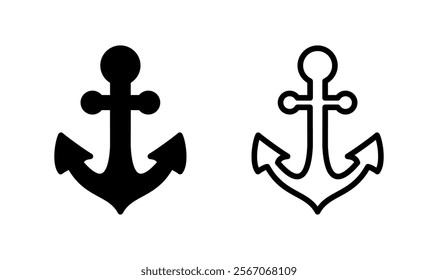 Anchor icon logo design. Anchor sign and symbol. Anchor marine icon.