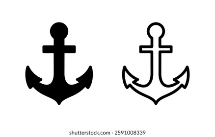 Anchor icon logo design. Anchor sign and symbol. Anchor marine icon.