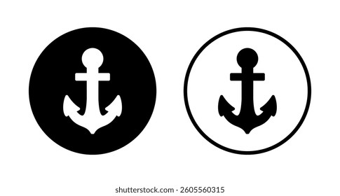 Anchor icon logo design. Anchor sign and symbol. Anchor marine icon.