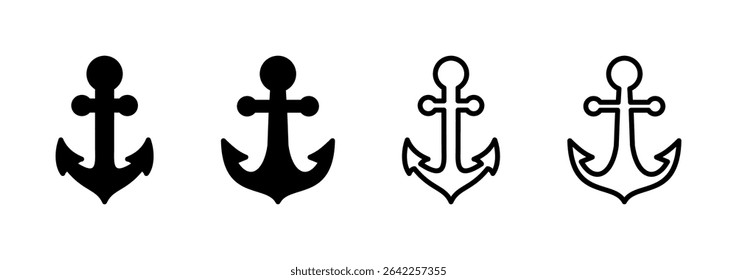 Anchor icon logo design. Anchor sign and symbol. Anchor marine icon.