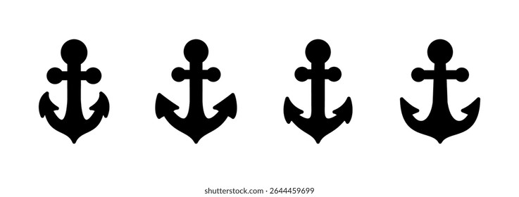 Anchor icon logo design. Anchor sign and symbol. Anchor marine icon.