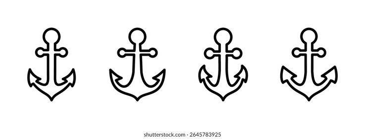 Anchor icon logo design. Anchor sign and symbol. Anchor marine icon.