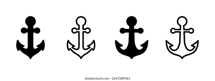Anchor icon logo design. Anchor sign and symbol. Anchor marine icon.
