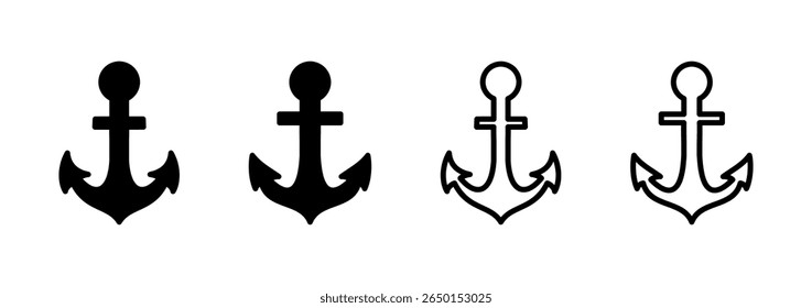 Anchor icon logo design. Anchor sign and symbol. Anchor marine icon.