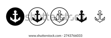 Anchor icon logo design. Anchor sign and symbol. Anchor marine icon.