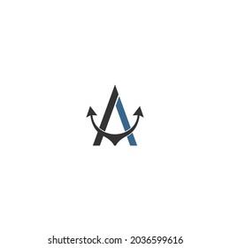 Design-Vorlage für das Ankersymbol, Vektorgrafik