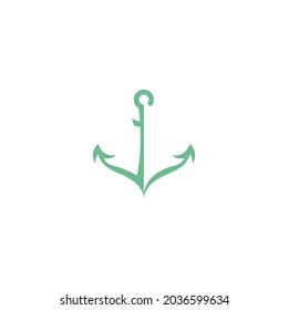 Anchor icon logo design template vector illustration