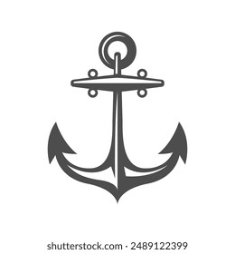 Anchor icon logo design template