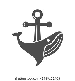 Anchor icon logo design template