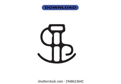 icono de anclaje o logotipo de alta resolución