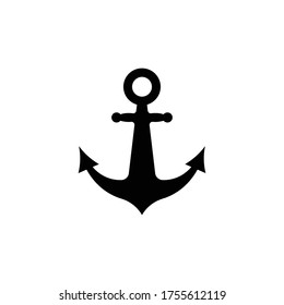 Anchor icon Logo illustration design