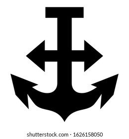 anchor icon or logo isolated sign symbol vector illustration - high quality black style vector icons
