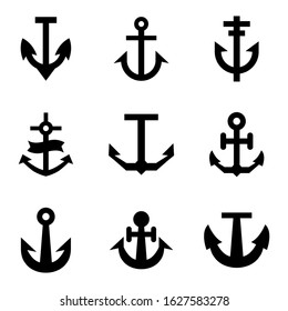 anchor icon or logo isolated sign symbol vector illustration - Collection of high quality black style vector icons
