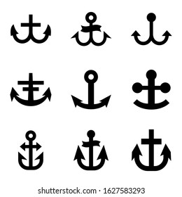 anchor icon or logo isolated sign symbol vector illustration - Collection of high quality black style vector icons

