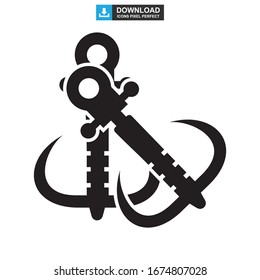 anchor icon or logo isolated sign symbol vector illustration - high quality black style vector icons
