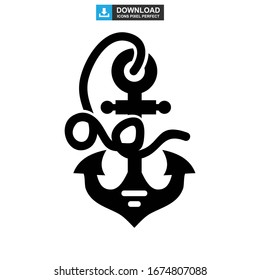 anchor icon or logo isolated sign symbol vector illustration - high quality black style vector icons
