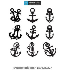 anchor icon or logo isolated sign symbol vector illustration - Collection of high quality black style vector icons
