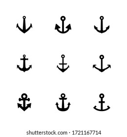 anchor icon or logo isolated sign symbol vector illustration - Collection of high quality black style vector icons
