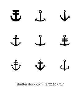 anchor icon or logo isolated sign symbol vector illustration - Collection of high quality black style vector icons
