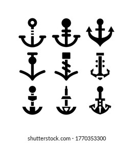 anchor icon or logo isolated sign symbol vector illustration - Collection of high quality black style vector icons
