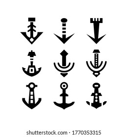 anchor icon or logo isolated sign symbol vector illustration - Collection of high quality black style vector icons

