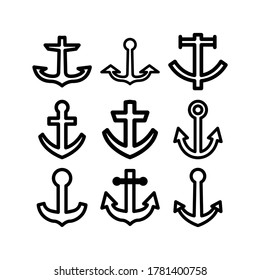 anchor icon or logo isolated sign symbol vector illustration - Collection of high quality black style vector icons
