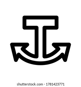 anchor icon or logo isolated sign symbol vector illustration - high quality black style vector icons
