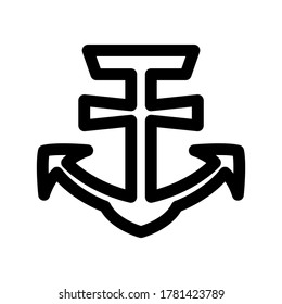 anchor icon or logo isolated sign symbol vector illustration - high quality black style vector icons
