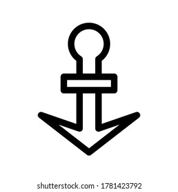 anchor icon or logo isolated sign symbol vector illustration - high quality black style vector icons
